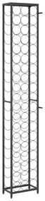 fekete kovácsoltvas bortartó 57 palackhoz 34 x 18 x 200 cm