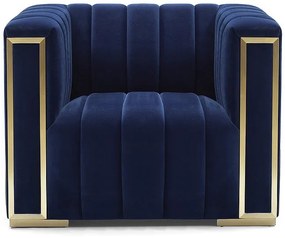 Vogue Velvet fotel kék