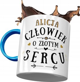 Kék Bögre Alice Barátnőjének Nyomtatott Fotóval