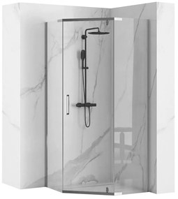 Rea - AXIN egyajtós zuhanykabin 80 x 80 cm, króm profil - átlátszó üveg 6mm, REA-K8778
