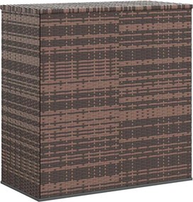 Barna Polyrattan Kerti Párnatartó Doboz 100 X 49 X 103,5 Cm