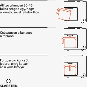 Klarstein Arabica 1.2, kávéfőző, 1.2 l, EasyTouch Control, ezüst/fekete