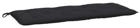 2 db fekete oxford szövet kerti padpárna 120 x 50 x 7 cm
