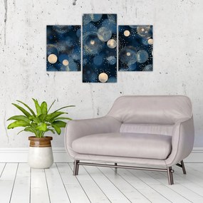 Kép - Kék-arany gyűrűk (90x60 cm)