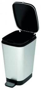 Curver Chic műanyag pedálos szemetes 45L ezüst