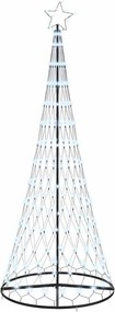 vidaXL LED Karácsonyi Fenyő 295 LED-del Hideg fehér 250 cm Fém