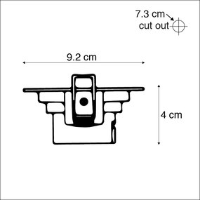 3 db beépített spotlámpa készlet fehér színben, LED-del, 3 fokozatban szabályozható - Miu