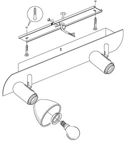 EGLO 90984 - ENEA spotlámpa 2xE14/40W