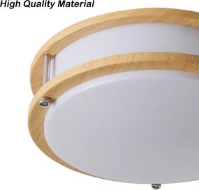 Brilagi - ELARO mennyezeti lámpa 2xE27/40W/230V, átm. 26 cm, fa hatású
