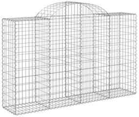 40 db íves horganyzott vas gabion kosár 200x50x120/140 cm