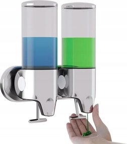 Falra szerelhető sampon gél adagoló otthoni fürdőszoba konyha 2x 500ml =1L