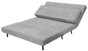 Világosszürke kordbársony kinyitható kanapé 140 cm Mallory – Støraa
