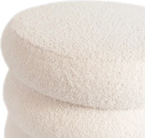 ROSSA kárpitozott puff krém színben – elegáns ülőpuff nappaliba