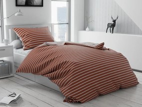 Pamut ágyneműhuzat Caprivi barna gomb Ágyneműhuzat mérete: 70x90 cm; 140x220 cm