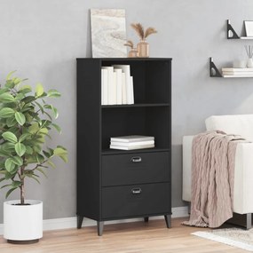 VIKEN fekete szerelt fa könyvszekrény 60 x 35 x 123 cm