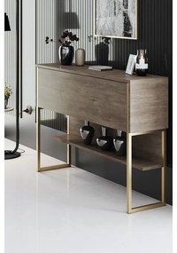 Komód Luxe - Gold, Walnut