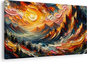 Kép - Hegyek, melyeket napfény ölel (90x60 cm)