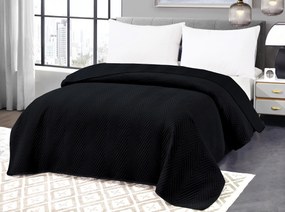 ARROW VELVET fekete bársony ágytakaró mintával Méret: 200 x 220 cm