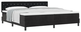 Boxspring Ágy Matraccal Fekete 200x200 cm Bársonyos
