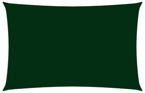 sötétzöld téglalap alakú oxford-szövet napvitorla 2,5 x 5 m