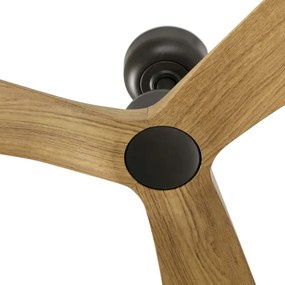 FARO 34360WT - Mennyezeti ventilátor OUTWOOD L barna/fekete, átmérő 150 cm, WT IP44 + távirányító