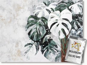 Fotótapéta Flizelina Fal Beton Növény Levelek Monster 150x105 ragasztó