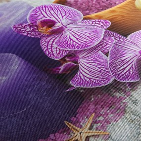 Orchideák és gyertyák képe (70x50 cm)