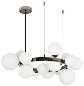 Brilagi - LED Csillár zsinóron MILLA 15xG9/3W/230V fényezett króm/fehér