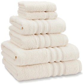 Krémszínű frottír pamut törölköző és fürdőlepedő készlet 6 db-os Zero Twist – Catherine Lansfield