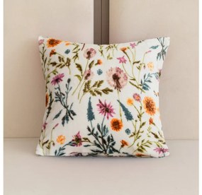 Mikroplüss párnahuzat HERBALIS 45x45 cm, krém színű