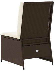 Kerti kanapé párnával Barna Poli rattan