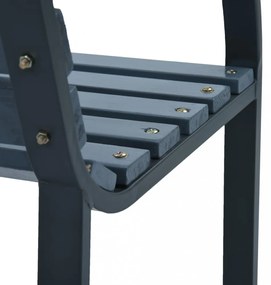 Szürke kerti fapad 120 cm