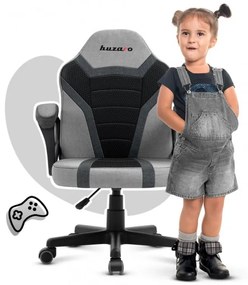 Ergonomikus gyerek gamer szék fekete és szürke színben