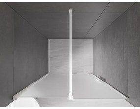 Mexen Velar, tolózuhanyajtó nyitáshoz 90 cm, 8 mm-es matt üveg, fehér matt, 871-090-000-31-20