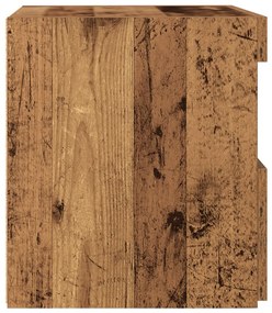 Éjjeli Asztal LED Fénnyel Régi Fa 50x40x45 cm