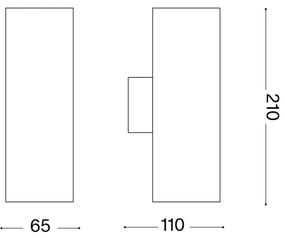 Ideal Lux - Kültéri fali lámpa GUN 2xGU10/35W/230V IP44 antracit