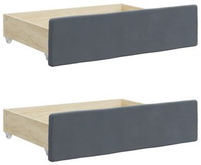 sötétszürke kihúzható bársony heverő fiókkal 100 x 200 cm