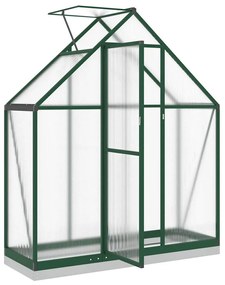 zöld alumínium melegház alapvázzal 169 x 58 x 202 cm