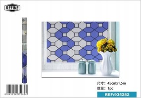 Statikus üvegfólia 45CM*1.5M Geometrikus minta