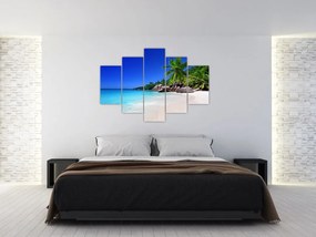 Kép a strandról a Praslin szigeten (150x105 cm)