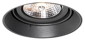 6 darabos modern süllyesztett spotlámpa készlet fekete GU10 AR70 kerek keret nélküli - Oneon