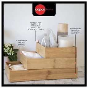 Bambusz fiókrendező szett 3 db-os Copco - Kitchen Craft