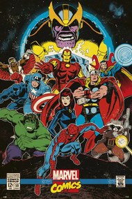 Plakát Marvel Comics - Infinity Retro