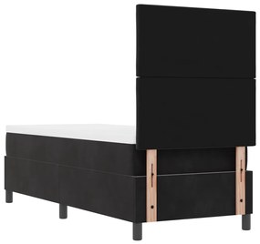 Boxspring ágy matraccal és LED-del Fekete 80x200 cm Bársonyos