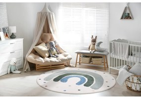 Zöld-elefántcsont színű gyerek szőnyeg ø133 cm Joyful Mint – FD