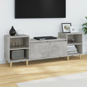 betonszürke szerelt fa TV-szekrény 160x35x55 cm