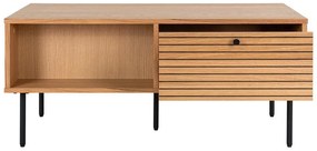 Natúr színű dohányzóasztal tölgyfa dekoros asztallappal 50x100 cm Kyoto – House Nordic