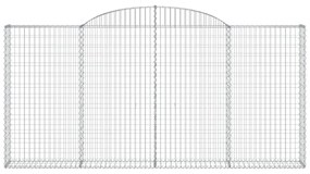 3 db íves horganyzott vas gabion kosár 300x30x140/160 cm