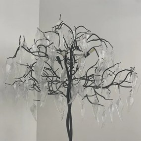 Kristály állólámpa 5xG9/40W/230V fekete