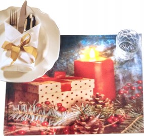 Asztali szĆnyeg alĂĄtĂ©t 2 KarĂĄcsonyi LED-es vilĂĄgĂtĂł alĂĄtĂ©t KarĂĄcsony